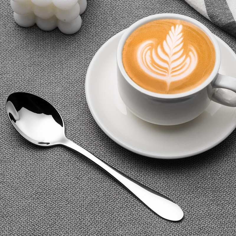 12-Piece Teaspoons, E-far 6.7 Inches Stainless Steel Small Spoons for