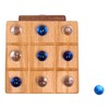 AmishToyBox.com Wooden Marble Tic Tac Toe Game with Built-in Storage