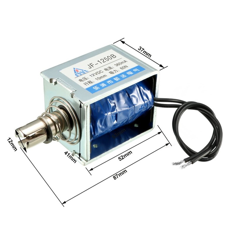 sourcing map DC 12V 60N 10mm Stroke Pull Push Type