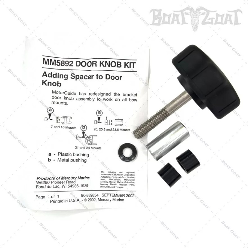 MotorGuide Gator Mount Door Knob Kit + Spacers - MM5892
