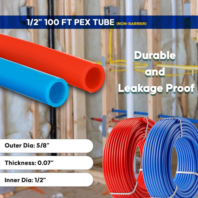2 rolls 1/2" x 100ft PEX Tubing for Potable Water