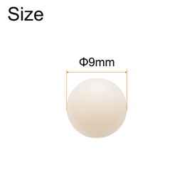 QUARKZMAN Pack of 50 Nylon Ball Bearing Balls, 9 mm, Solid Plastic Balls, Precision Mini Nylon Balls
