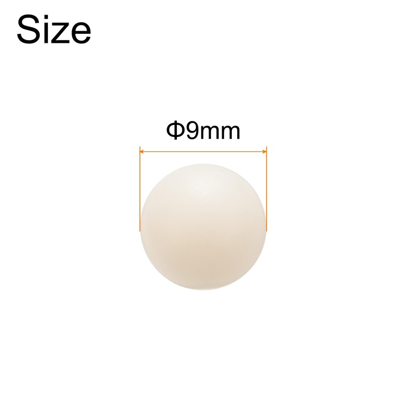 QUARKZMAN Pack of 50 Nylon Ball Bearing Balls, 9 mm,
