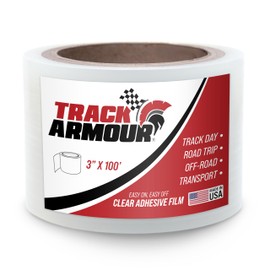 [TRACKARMOUR] 3" x 100' - Temporary Paint Protection Film for Car, Truck or Motorcycle. Clear Adhesive Film to Protect Paint, Clear Bra or Wrap for Track Days, Road Trips and Off-Roading