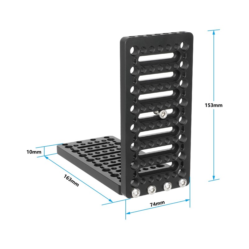 CAMVATE L-Shaped Cheese Plate Extension Platform with Anti-twist Pin Hole