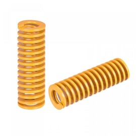sourcing map Tool Spring 18 mm Outer Diameter 65 mm Long Spiral Embossing Light Load Compression Springs for 3D Printers Electrical Parts Yellow Pack of 2