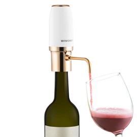 WIWONEY Aeratore e versatore elettrico di vino, decanter per vino elettrico, dosatore ricaricabile con cavo micro USB