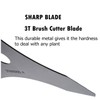 Hicello 10" Brush Cutter Blade, 3 Teeth Grass Trimmer Blade,
