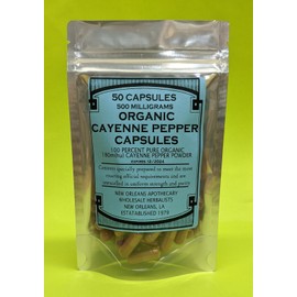 Cayenne Pepper Powder Capsules 180,000 SHU (Capsicum annuum)Organic Zero Fillers