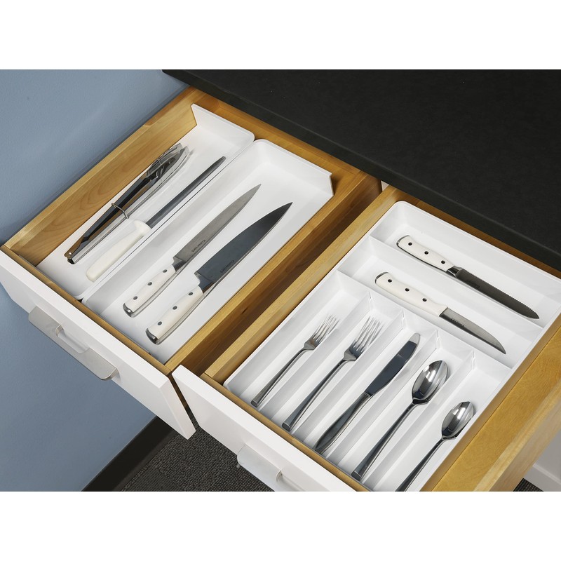 Simple Houseware Expandable & Adjustable Cutlery Drawer Organizer - Large