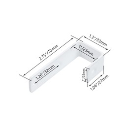 Pastlla 4 Pcs Heavy Duty Iron J Hooks, PVC Coated Metal Bunk Bed Replacement Hardware Brackets Wall Hooks with Screws, for Garage, Shed, Basement, Kitchen and Bathroom(White)