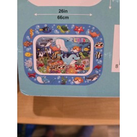 LilTike Baby Inflatable Water Playmat (Blue 3+Months 26"x20" Under The Sea