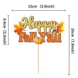 Blumomon 1 Pcs Glitter Little Pumpkin Cupcake Toppers Fall Birthday Party Dessert Cupcake Picks for Birthday Wedding Party Baby Shower Autumn Party Decoration Supplies