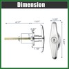 Motoforti 1 Set Garage Door T-Handle Lock Kit Shed Door