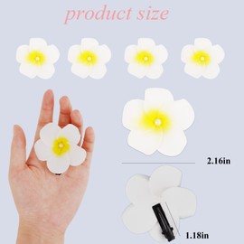 18Pcs Plumeria Flower Hair Clips Hawaiian Tropical Flower Hair Clips Bridal Wedding Party Beach Hair Decorations