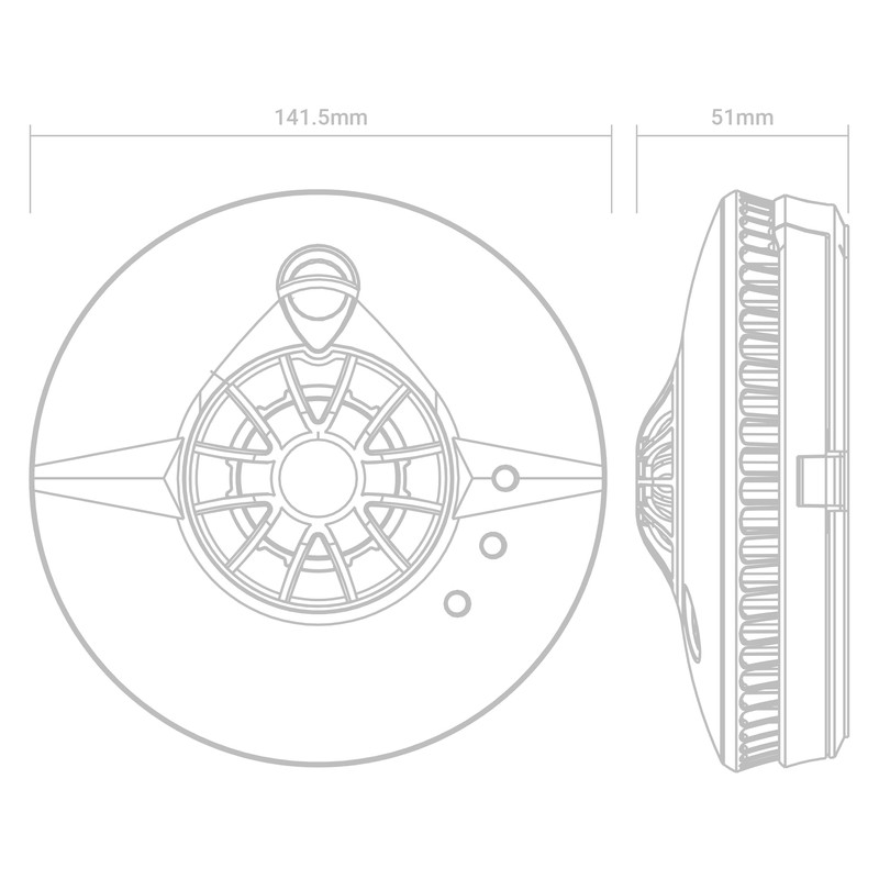 FireAngel Pro Connected Smart Kitchen Heat Alarm, Mains Powered with