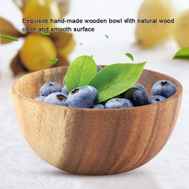 Wooden Bowls, Wooden Bowl Solid Wooden Bowl Wooden Salad Bowl Wooden Serving Bowl for Salad Soup Rice Noodle (16 * 7cm)