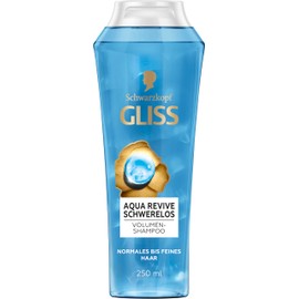 Gliss Aqua Revive Weightless Shampoo (250 ml), Hair Shampoo with Panthenol and Seaweed, Repair Shampoo for Normal to Fine Hair