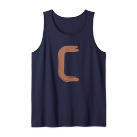 Creative Bold Leather Letter C - Design - Alphabet - Marker Tank Top
