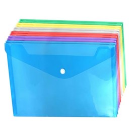 PLAFOPE Bolsa De Almacenamiento De Documentos Plástico Tamaño Oficio 12 Piezas Carpetas De Archivo Coloridas Transparentes Con Para Oficina Y Escuela