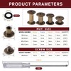 YIXISI 100 Set M5 x 5/8/10/12 mm Chicago Binding Screws