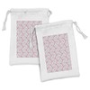 Ambesonne Cherry Blossom Fabric Pouch Set of 2, Hand Drawn