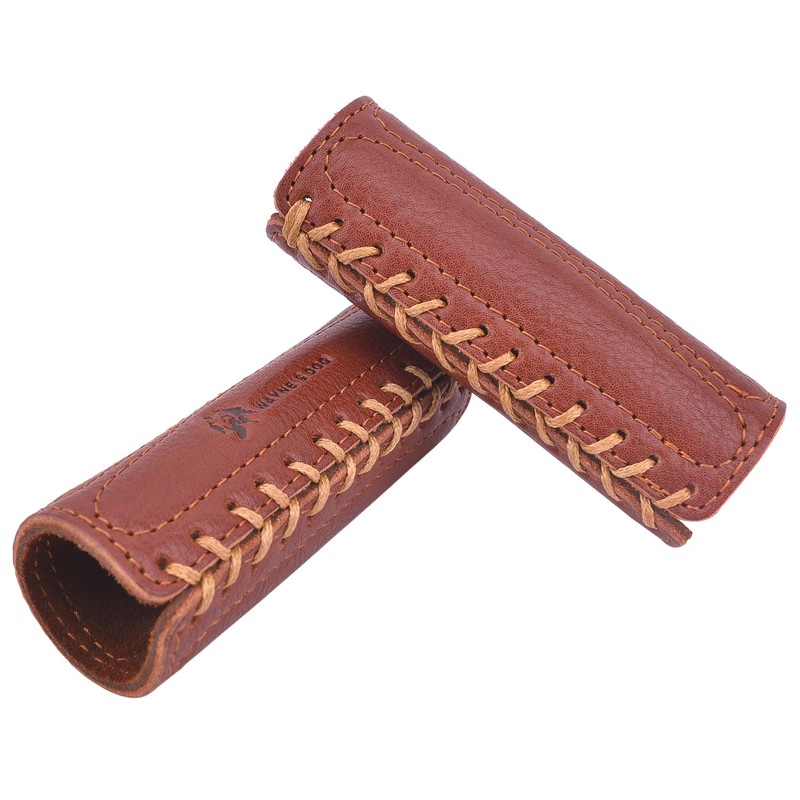 Leather Motorcycle Handlebar Grip Covers, No Fringe Brake Clutch Covers