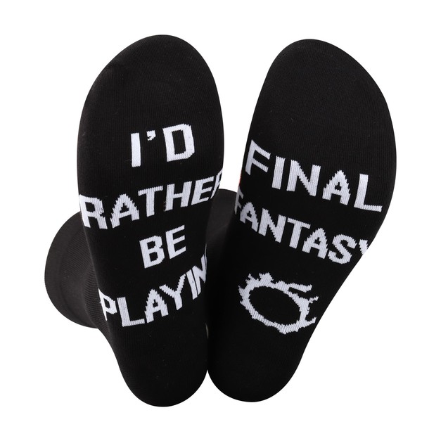 POFULL FF14 White Mage Inspired Socks Gift Video Game Lover