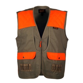 Gamehide Shelterbelt Mid-Weight Upland RipStop Hunting Vest (2X, Khaki/Orange)
