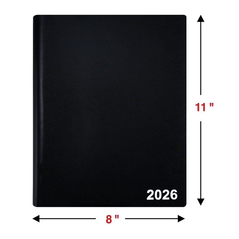 Staples 2026 Four‑Person Daily Appointment Book, 8" x 11", Hourly
