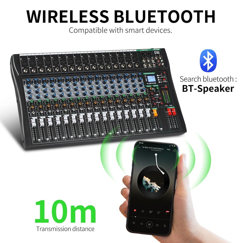XTUGA 160CT 16 Channel Mixer for PC Recording Sound Controller