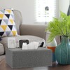 BTSKY Linen Household Office Rectangular Tissue Box with Remote Control