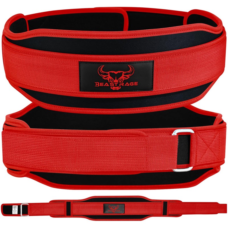Weight Lifting Belt Double Strength 5.5 Padded Neoprene Back Gym