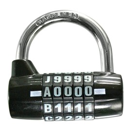 Waki Sangyo Wide Number Lock, Variable Number 5-Tier, Black IB-111