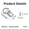 10 Sets D Rings Picture Hangers, Picture Hanging Hooks Picture