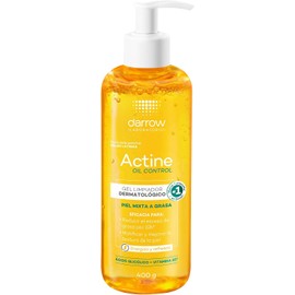 DARROW, Actine Oil Control Gel Limpiador Dermatológico, Piel Mixta a Grasa, Control de Sebo Hasta 12H, 400 g