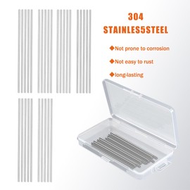 LIVSMON - 30 pines de acero inoxidable de 3 mm para tabla de bloqueo de ganchillo de madera, kit de suministros de tejer y ganchillo, cada pin de 5.1 pulgadas de largo con caja para bloquear tapetes