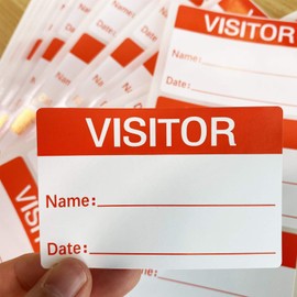 Visitor Stickers,Visitor Name Stickers Labels,3 x 2 Inches,100 Pcs Per Pack