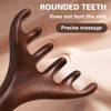 VPOUERY 6-Zacken Meridian Massagekamm, Naturholz Gua Sha Werkzeug, Kopfhaut, Gesichts,