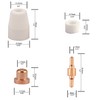 KERUE 150pcs PT-31 Air Plasma Cutting Nozzle Electrode Consumables Fit