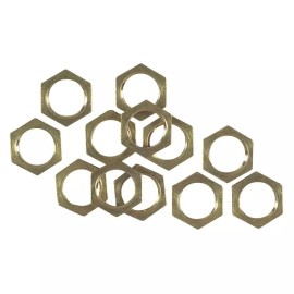 Commercial Electric Light Fixture Lamps Repair Solid Brass Hex Nuts (12-Pack)