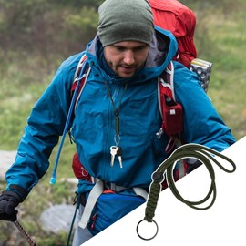 Lanyard Strap for Car Keys,Paracord Lanyards for Outdoor Activities | Adjustable Length Whistles Strap Lanyard for Keys, Whistle, Keychain