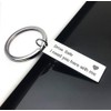 r_planning Key Ring, Key Holder, Stainless Steel, Plate, Safe Driving