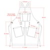 Jeanerlor Cotton Denim Cross Back Work Jean Apron with 5