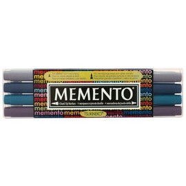 Memento Fineliner Drawing Pen Set, Dolphin Play - Colouring Pens for Artists, Waterproof, Resistant to Fading - Stamping, Calligraphing, Watercolouring, Embossing and for Mixed Techniques