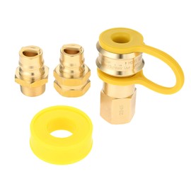 3/4" Propane Hose Quick Connect, 3/4" Female and Male Natural Gas Quick Connector Plug Fittings for Dual Fuel Generator, Solid Brass Quick Connect Fittings for Natural Gas Supply Generator Gas Grills