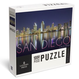 Lantern Press 1000 Piece Jigsaw Puzzle, San Diego, California, City Lights on The Water