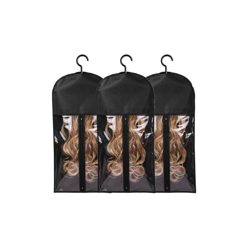 HASTHIP® 3 bolsas para guardar extensiones de cabello y pelucas