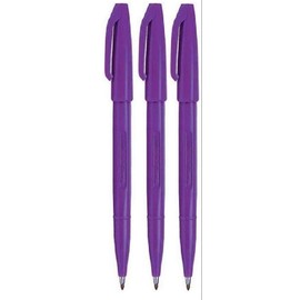 Pentel S520 Original Sign Pen Fibre Tip Marker Fineliner Pens - 2mm Nib - 1mm Line - Violet (3)