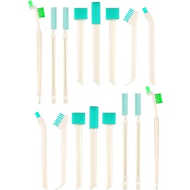 Nuenen 16 Pcs Small Household Cleaning Brushes - Deep Detail Crevice Cleaner Brush Set, Corner Space Keyboard Bottle Tile